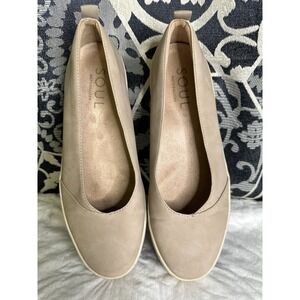 SOUL NATURALIZER women Size 10W Brown Slip On Shoes. Comfy & Soft Sole